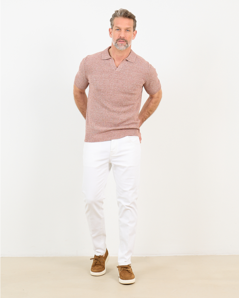 Brown Tennis Polo Sweater