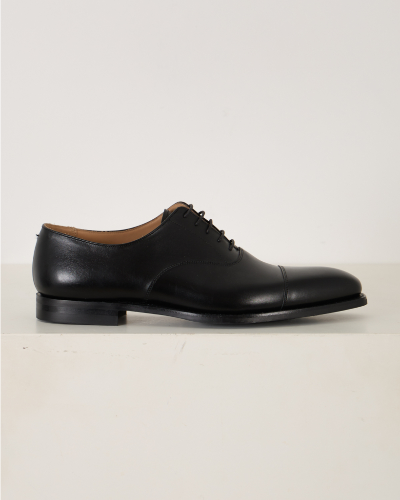 Hallam Black Lace-Up Shoe