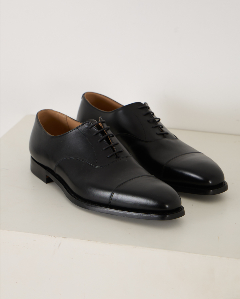 Hallam Black Lace-Up Shoe
