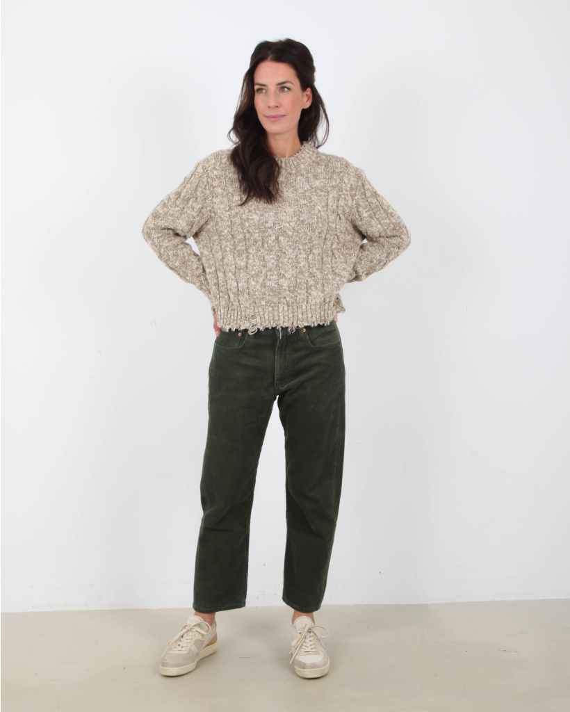 Trousers dark forest green