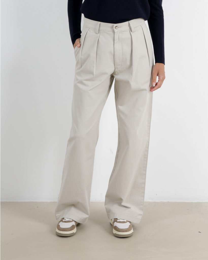 Blair Double Pleated Pant Bone