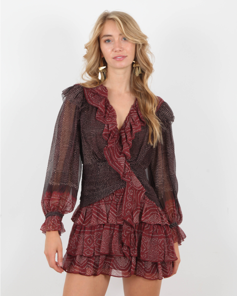 Sara dress burgundy