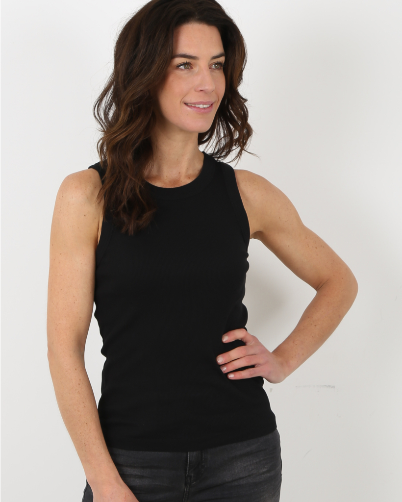 Olina Black Tank Top