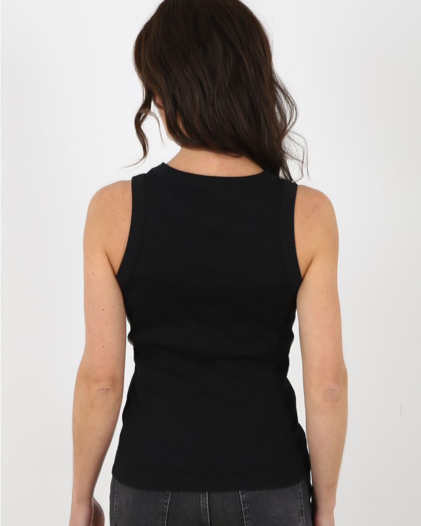 Olina Black Tank Top