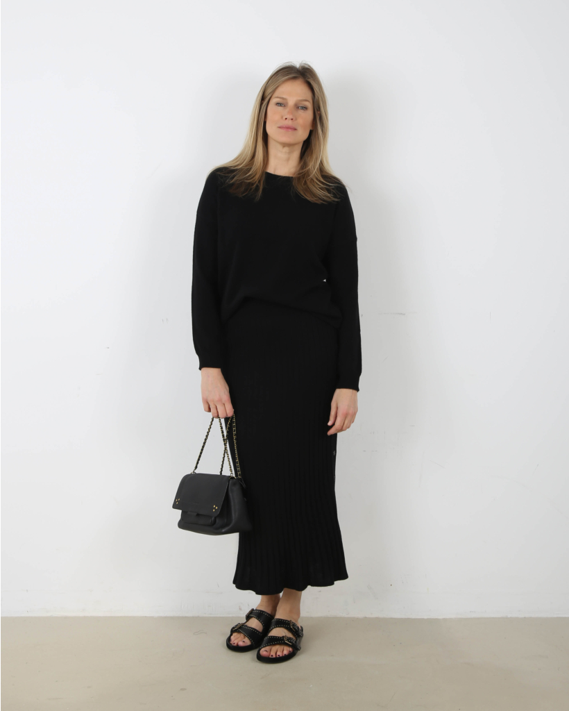 Katie Knitted Skirt Black