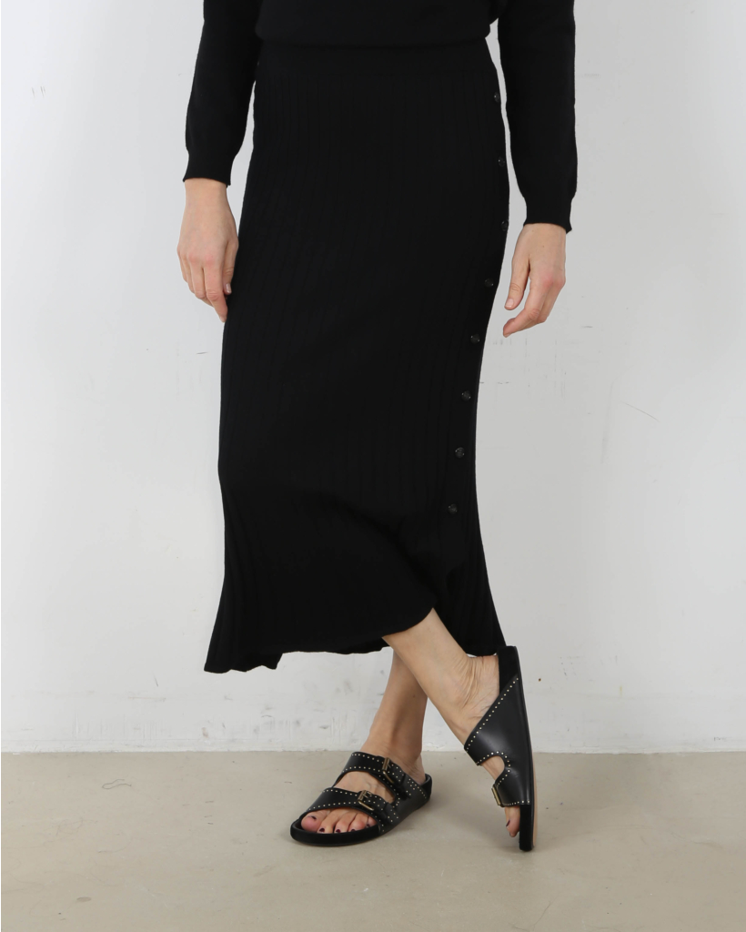 Katie Knitted Skirt Black