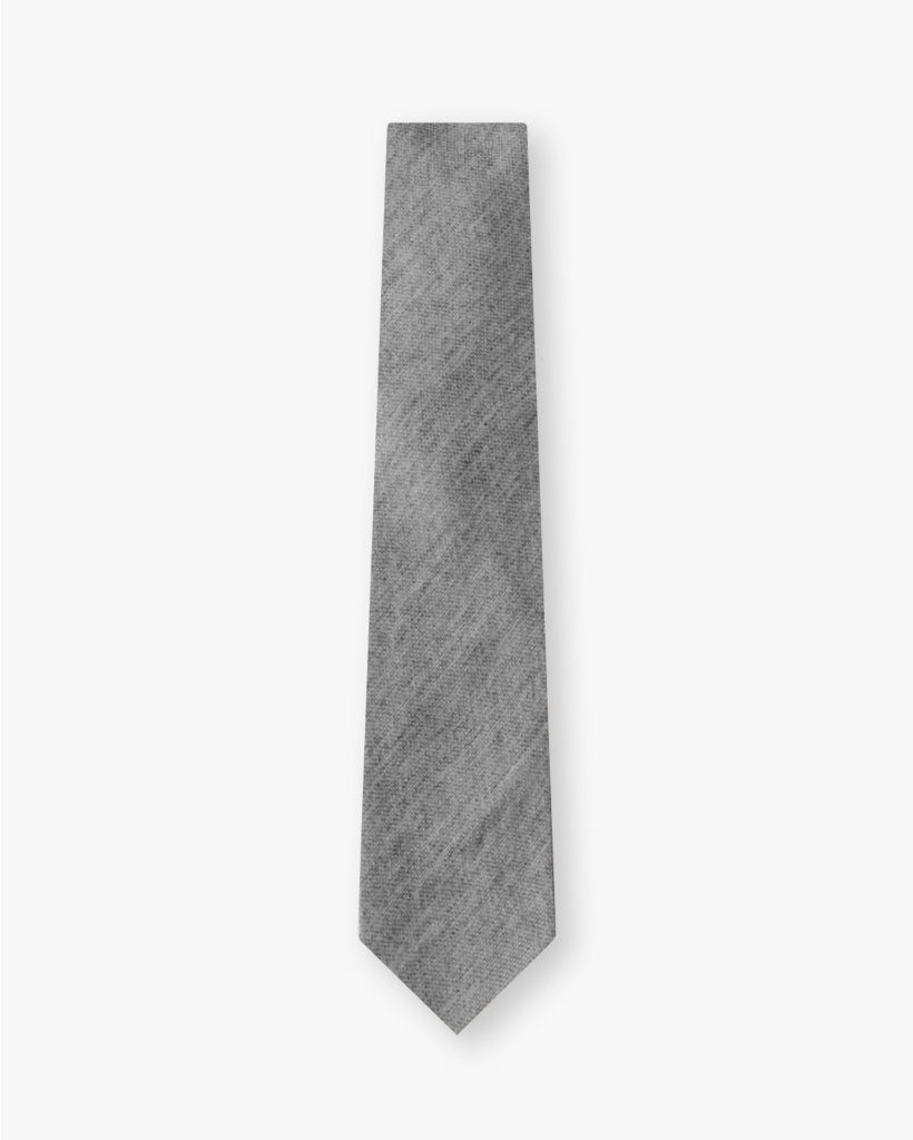 Solid Hand-Rolled Tie Light Grey