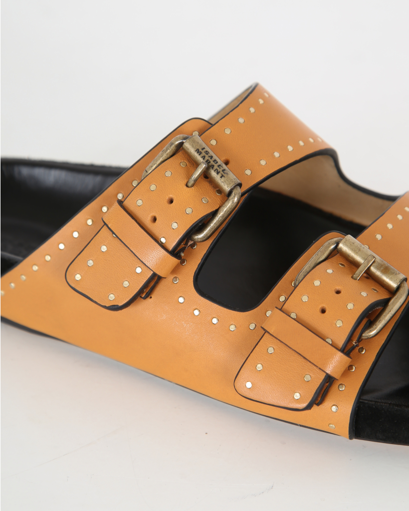 Lennyo Buckle Sandals Camel