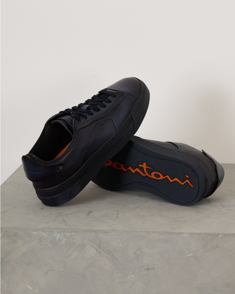 Leren Sneaker Navy