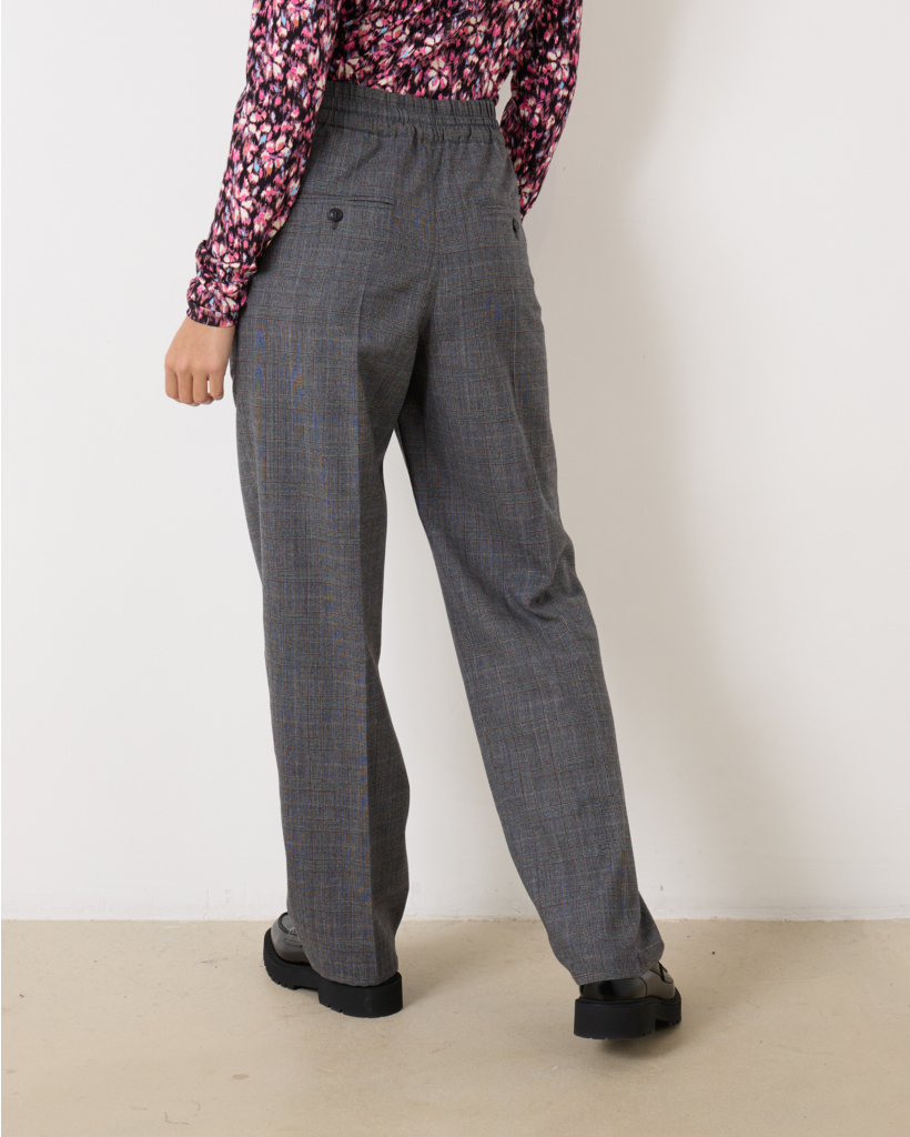 Priska Pantalon Check Grey