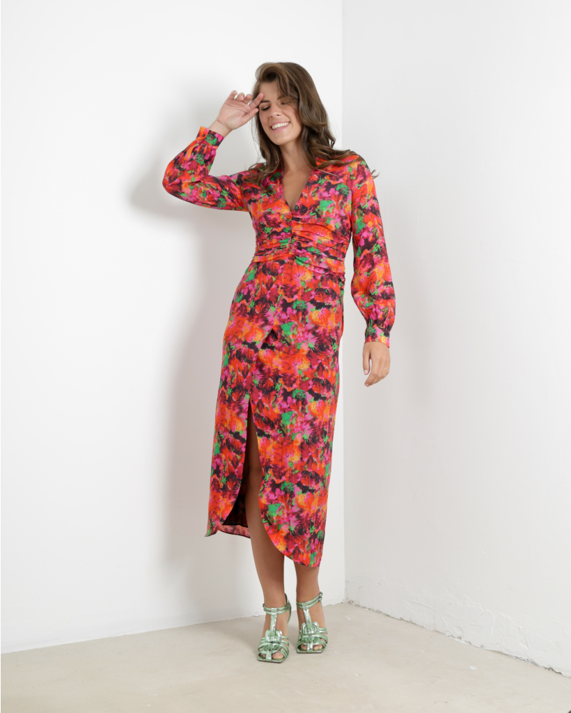 Damala Dress Flower Red