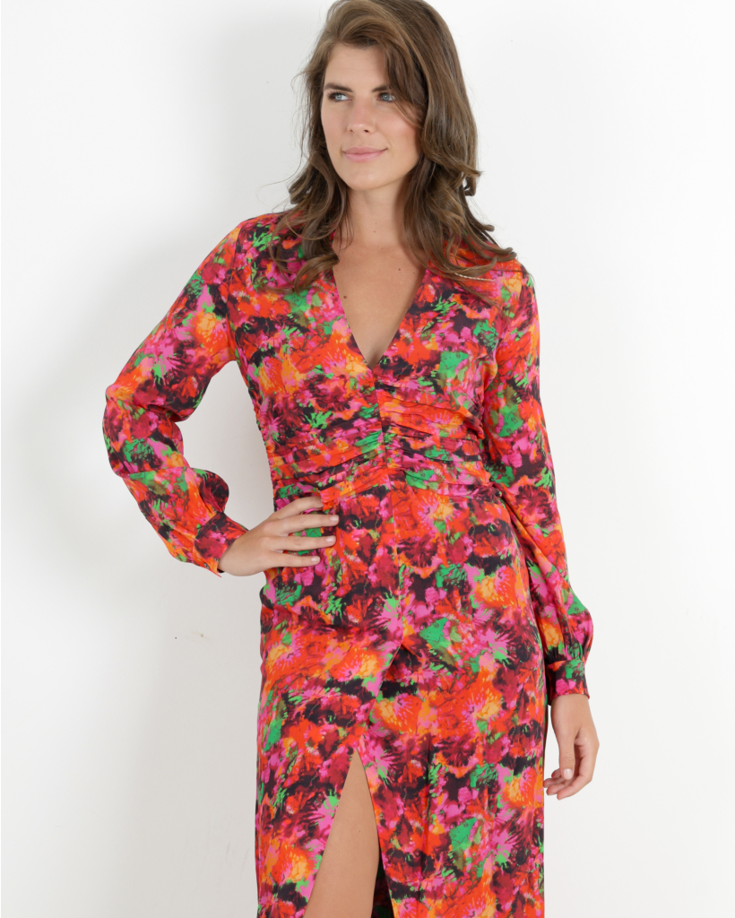 Damala Dress Flower Red
