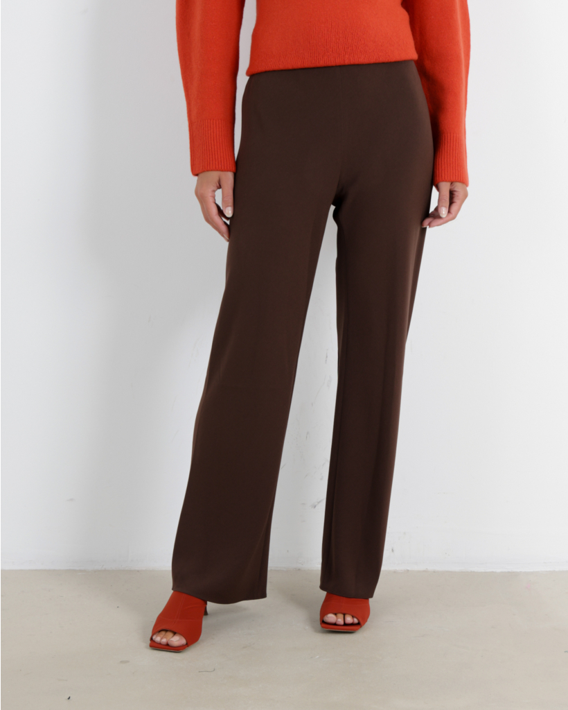 Pantalon regular fit nut 