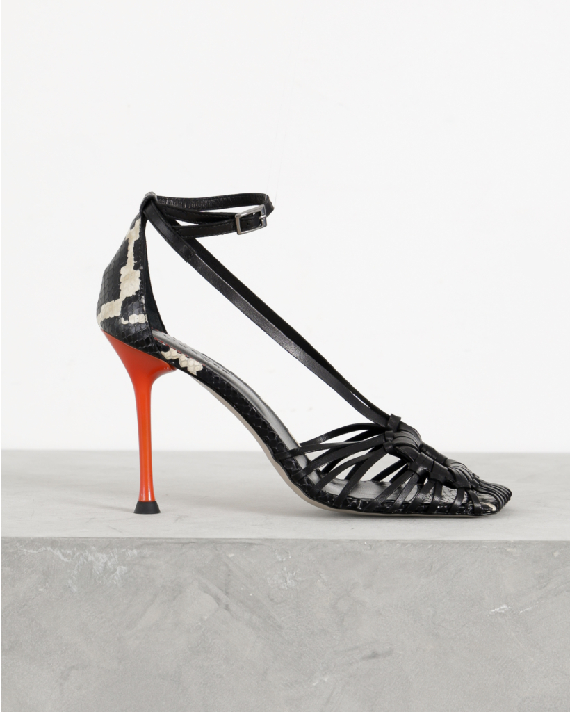 Savannah Sandals Black Python