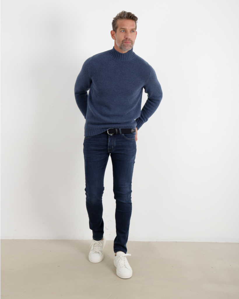 Turtleneck pullover onda indigo 