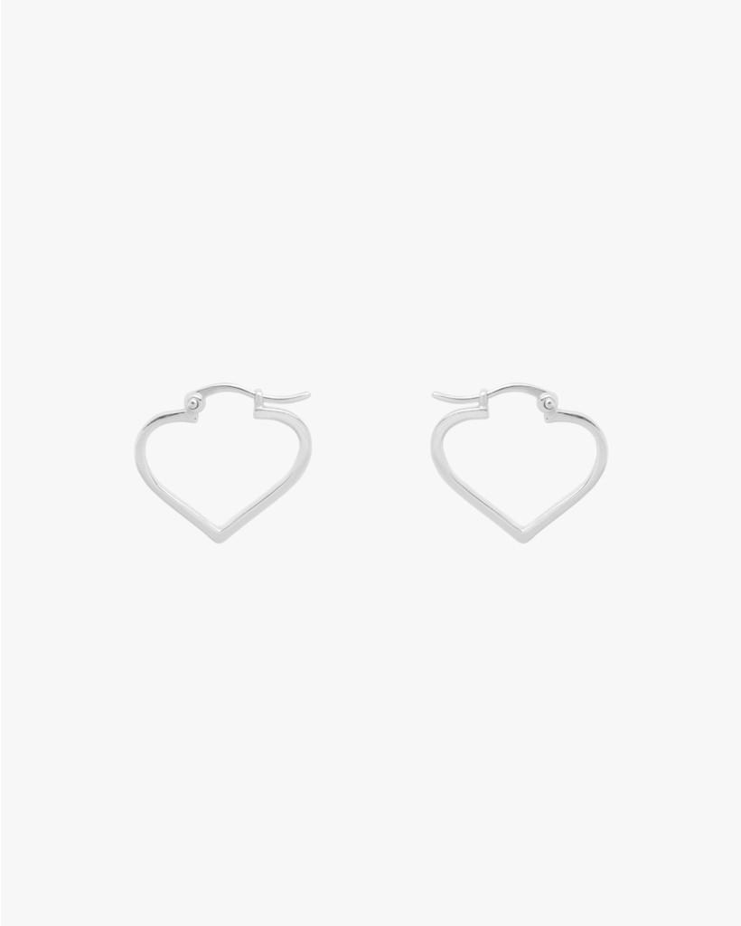 Funky Love Small Silver-Plated Hoop Earrings