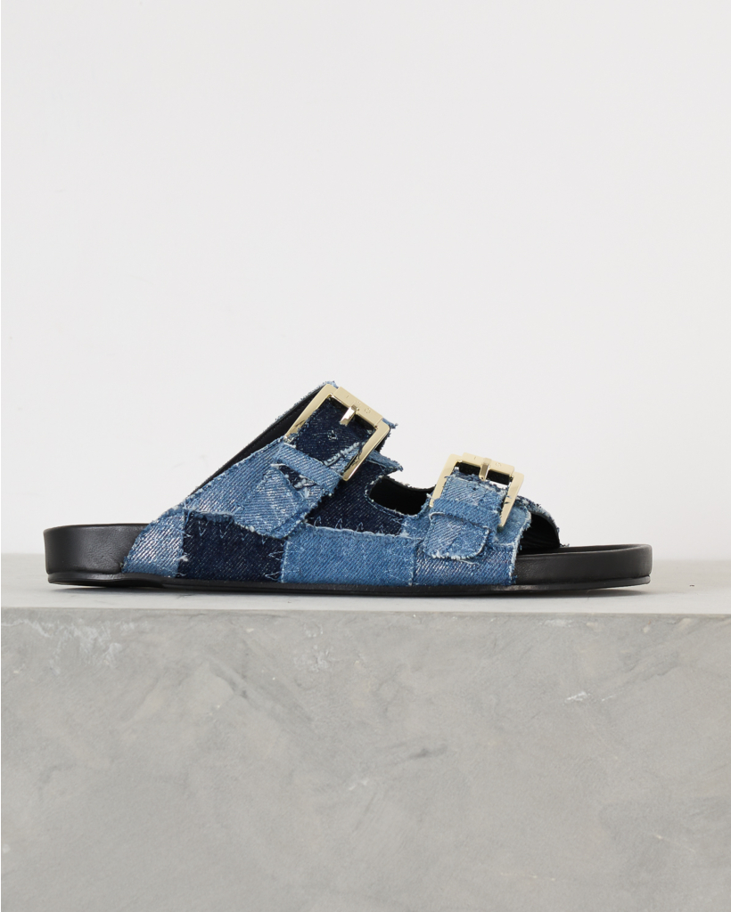 Billie Slipper Patchwork Denim