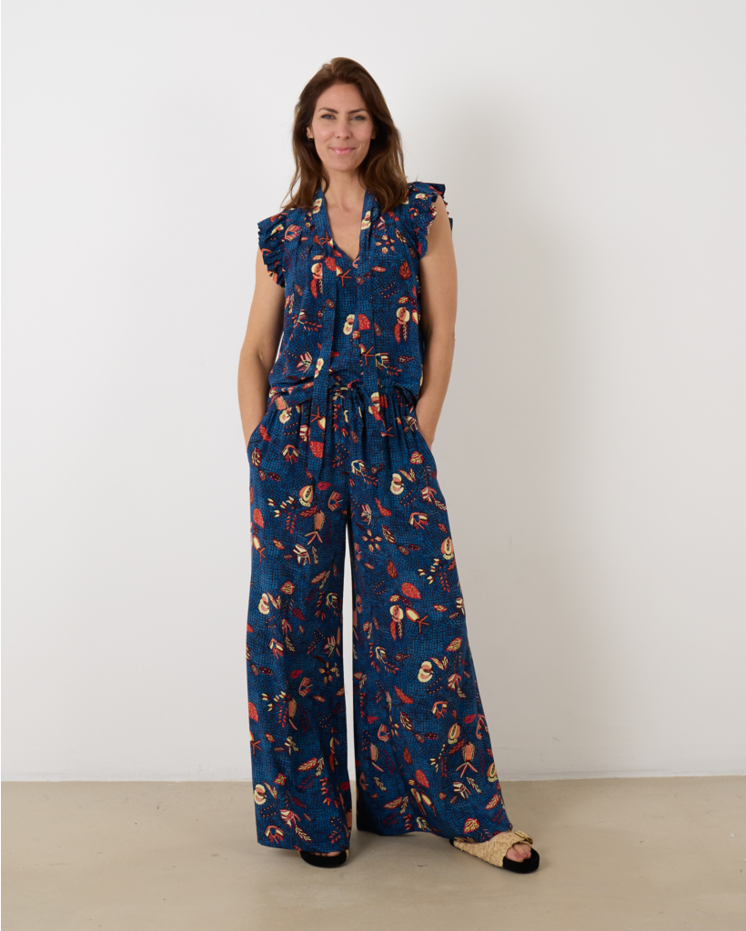 Sawyer pantalon blue print 