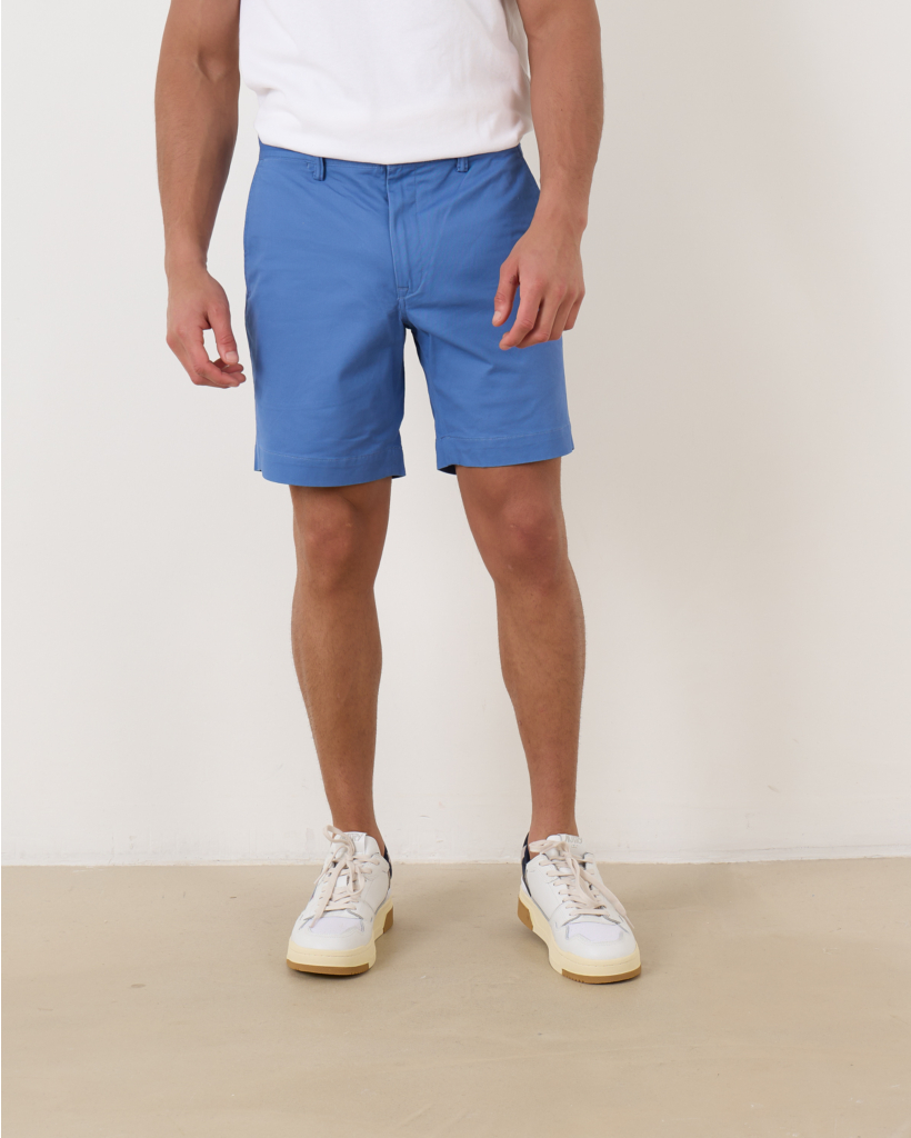 Stretch straight fit shorts nimes blue