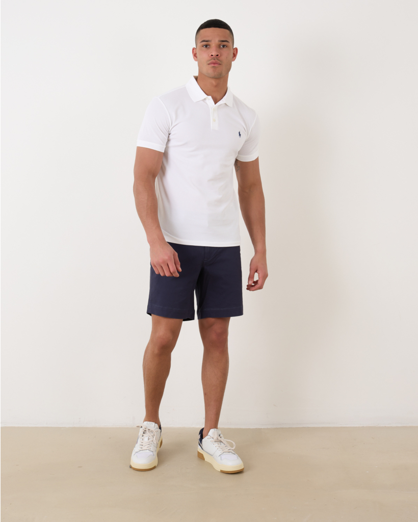 Stretch straight fit shorts nautical ink