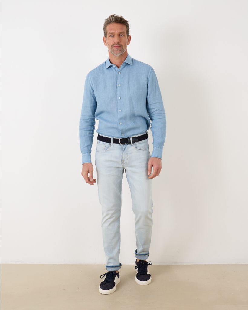 Casual Shirt Denim Blauw