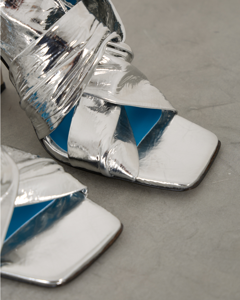 Nicola Sandal Silver Crac