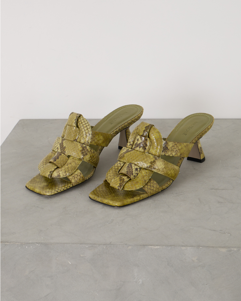 Mules Mid Heel Romy Olive