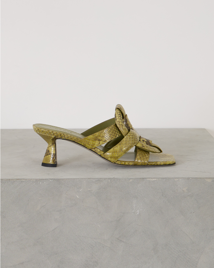 Mules Mid Heel Romy Olive