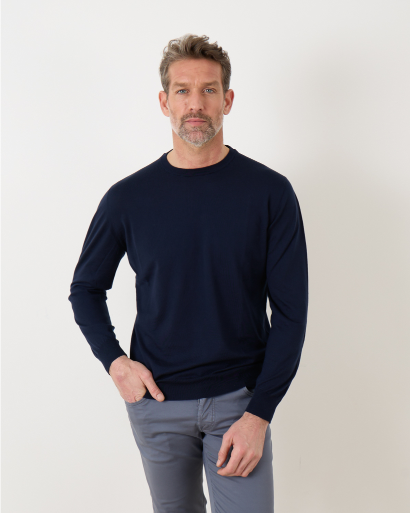 Cotton Pullover Navy