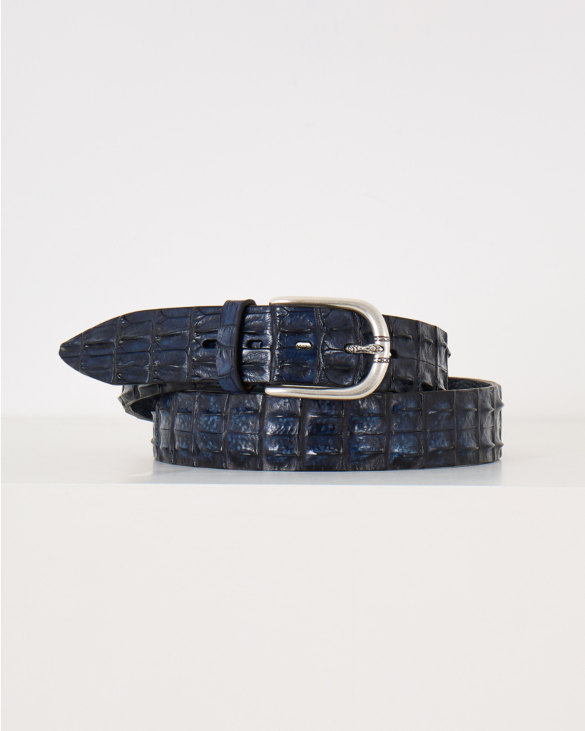 Blue Crocodile Belt