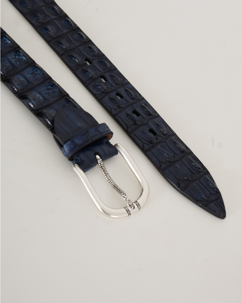 Blue Crocodile Belt
