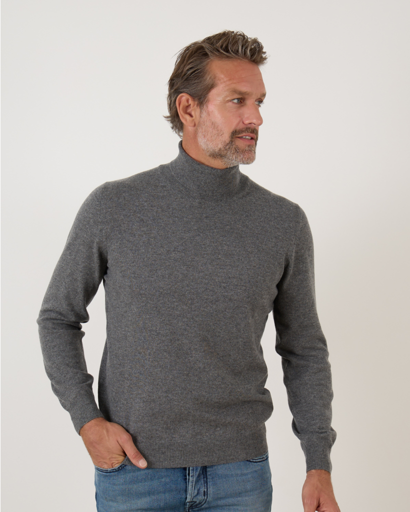 Turtleneck Pullover Mid Grey 