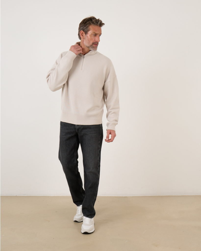 Unisex N°235 Hike half-zip sweater Chalk