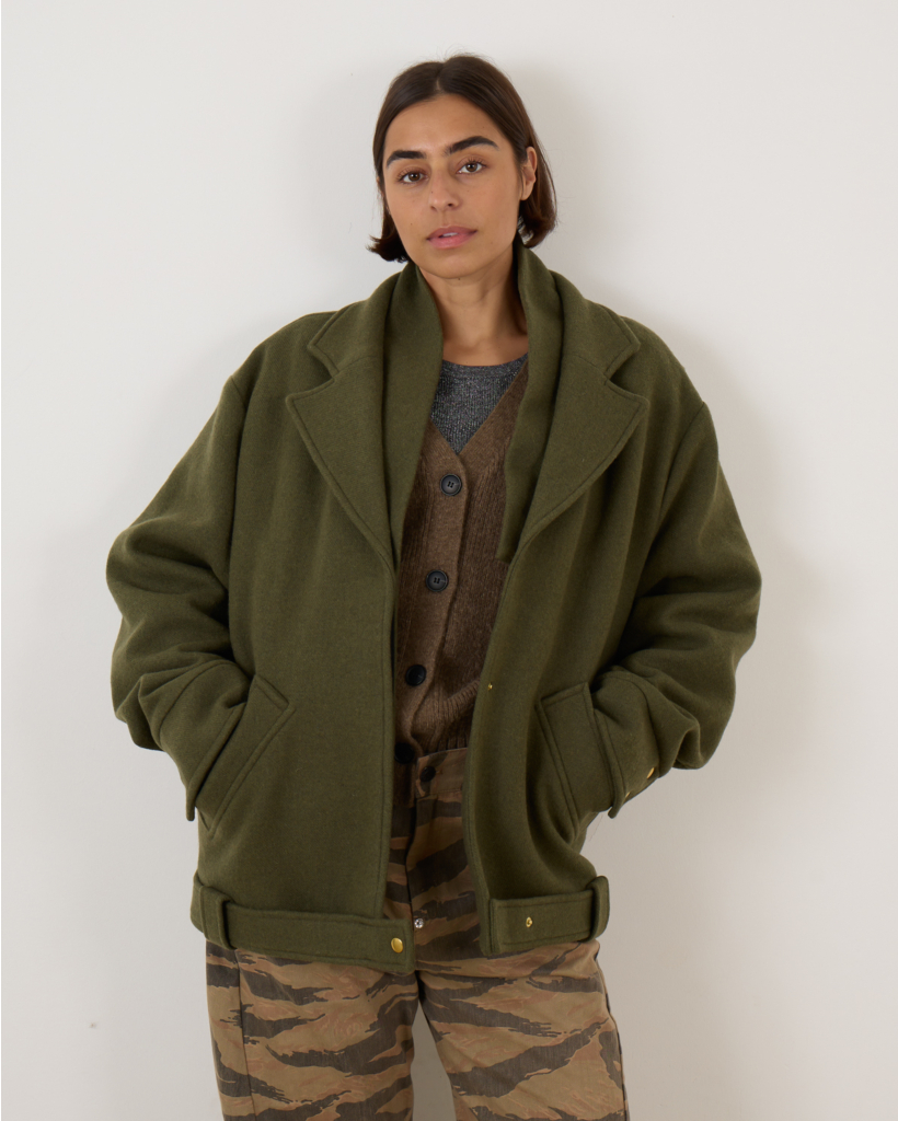 Biker Jacket Wool Mud