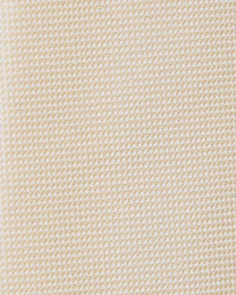 Ivory Solid Jacquard Silk Tie