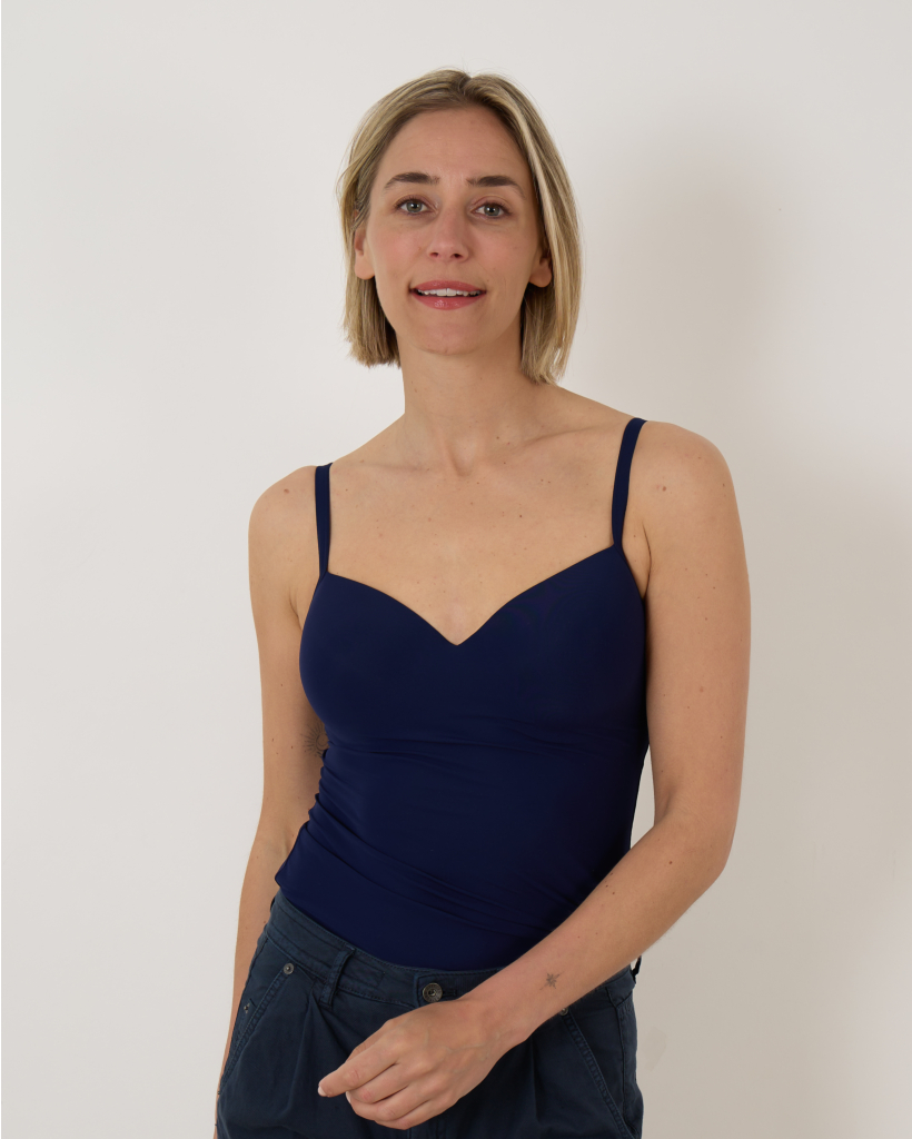Allure Padded Bra Top in Navy