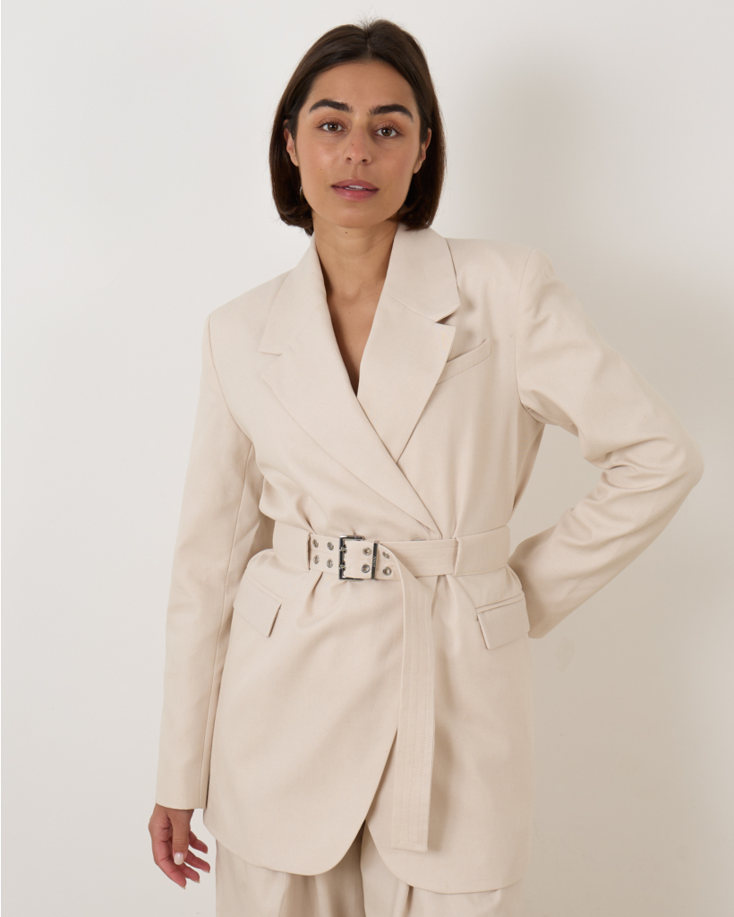 Bonded Blazer Beige