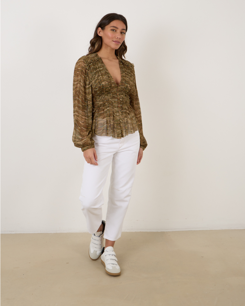 Axeline Blouse Khaki