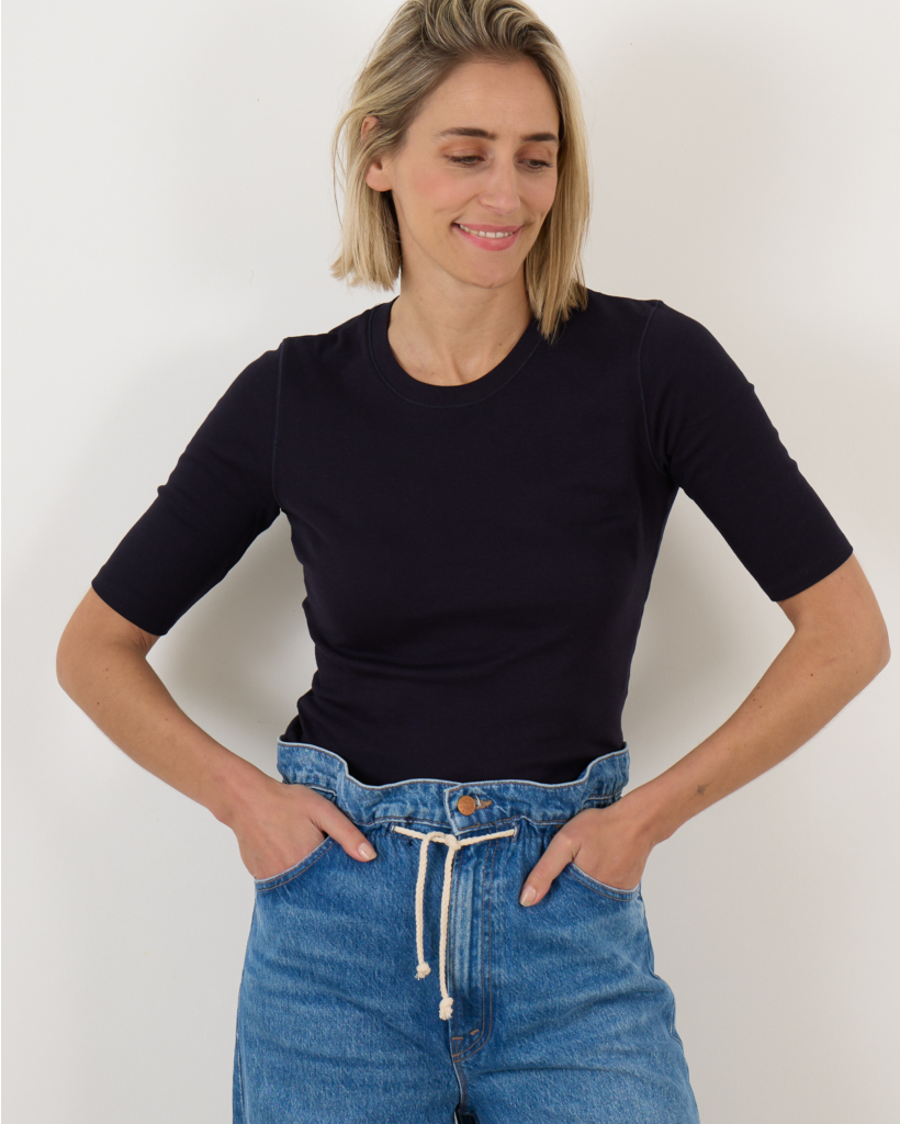 Ribbed T-shirt Dark Night