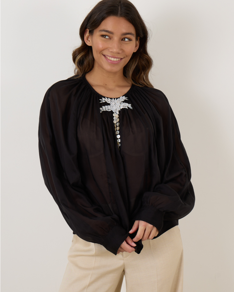 Voile blouse Nero