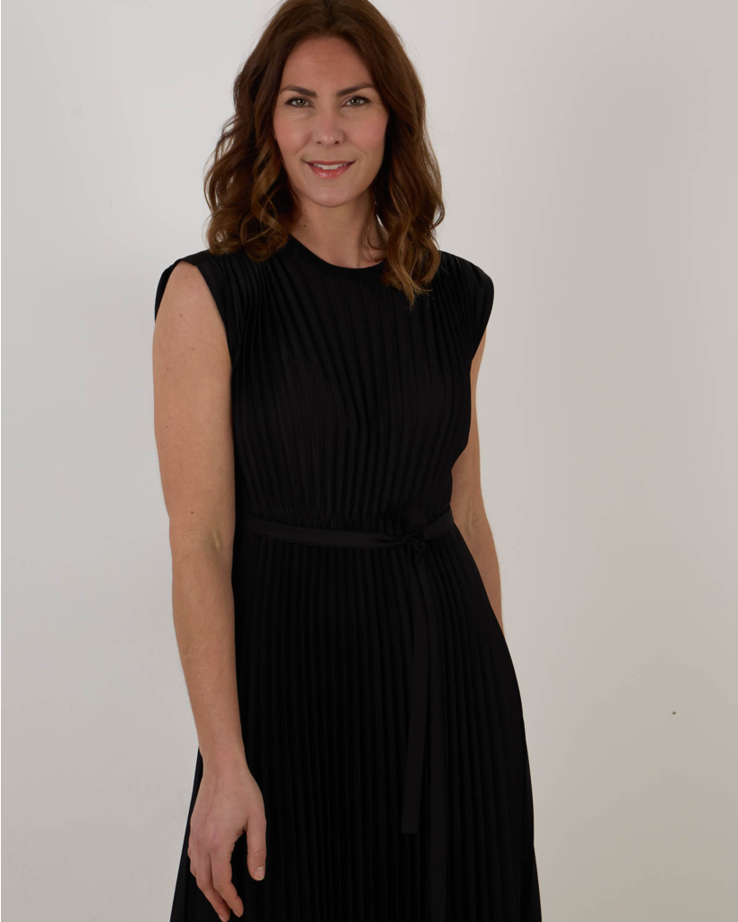 Volta Knit Weave Jurk Zwart