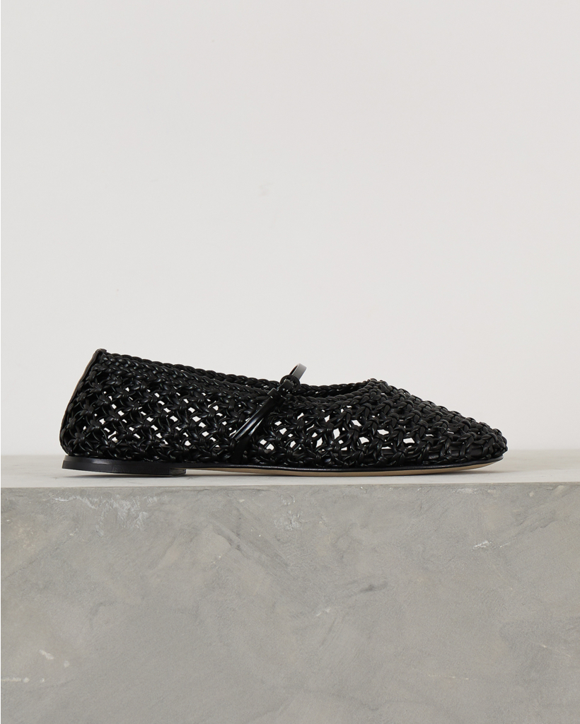 Balla Weave Flat Strap Black
