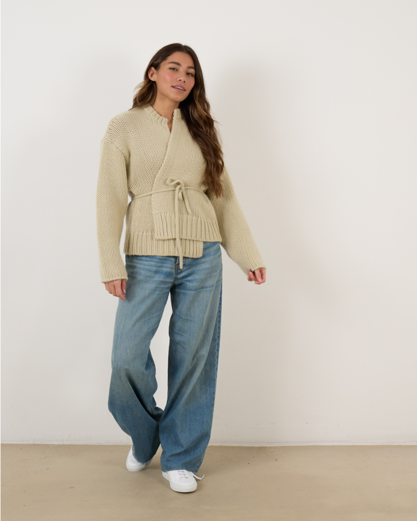 N°384 Ginza Chunky Cardigan Desert