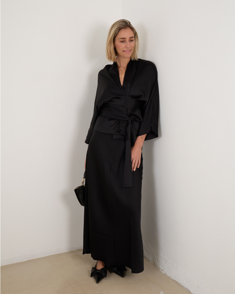 Jude Skirt Satin Black