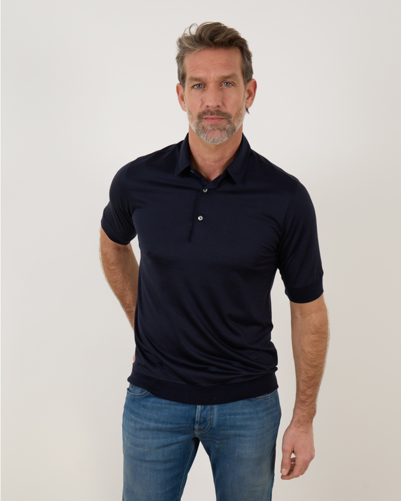 Luca Polo Navy Melange