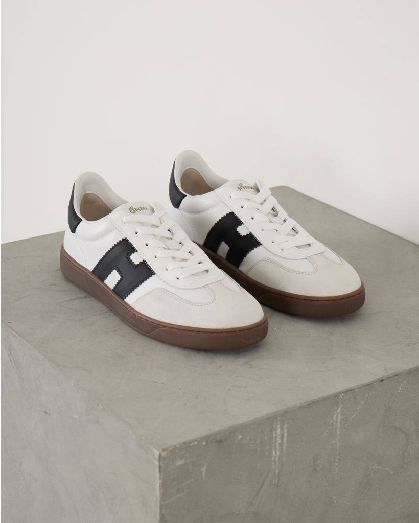 Allacciato Sneakers Bianco Nero