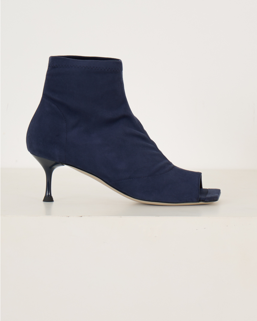 Luz Enkellaarsje Dark Blu Suede
