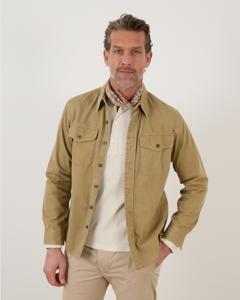 casual Overshirt Faded tan