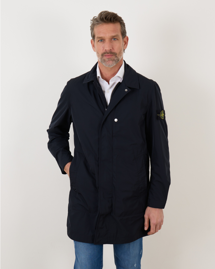 Car Coat Micro Twill Navy Blue