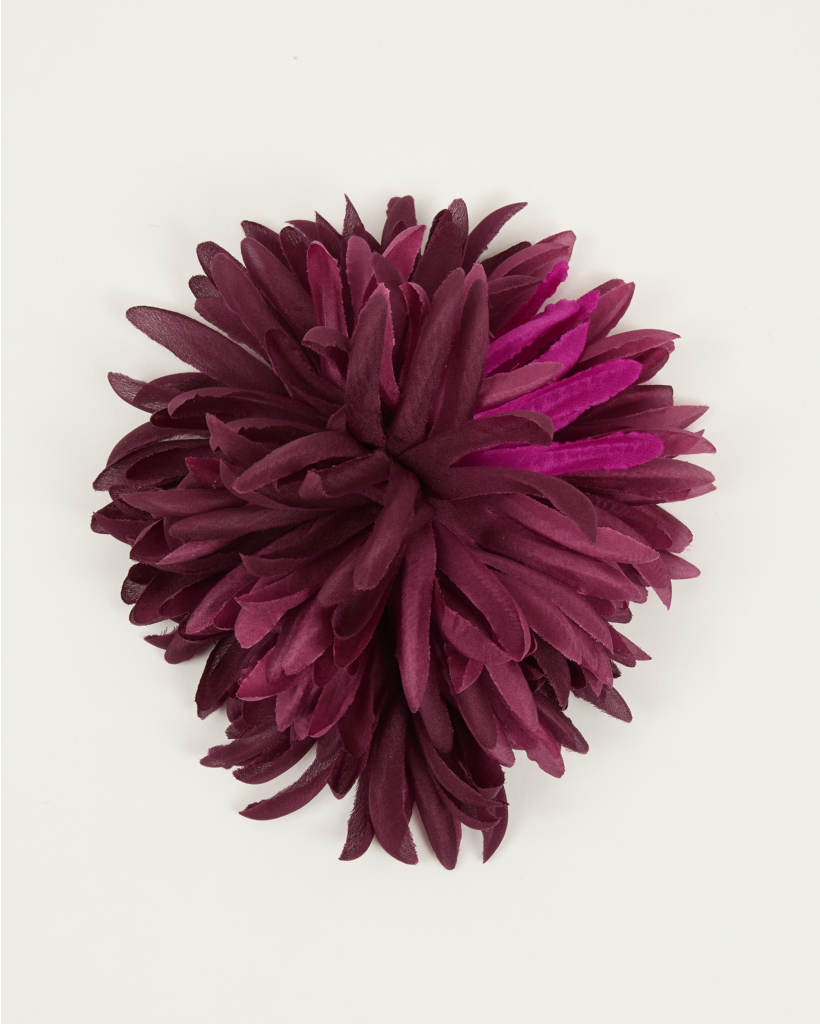 Silk Flower Broch Burgundy